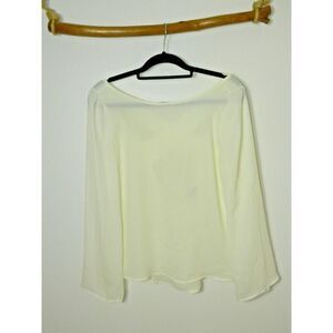 Tobi Blouse Size Small Ivory Sheer Criss-Cross Open Back‎